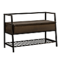 Sauder® North Avenue Storage Bench, Smoked Oak/Black 1 thumbnail image