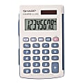 Sharp® EL-243SB 8-Digit Pocket Calculator, Gray/Blue