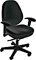 Sitmatic GoodFit Mid-Back Chair With Adjustable Arms, Black Polyurethane/Black