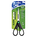 Westcott KleenEarth Recycled 7" Scissors - 2.75" Cutting - 7" Overall - Straight-left/right - Stainless Steel - Pointed Tip - Black, Silver - 1 Each 1 thumbnail image