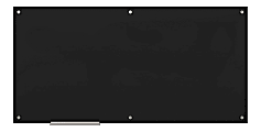 U Brands® Frameless Non-Magnetic Glass Dry-Erase Board, 72" X 36", Black (Actual Size 70" x 35")