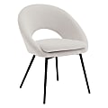 Office Star Millie Polyester Dining Accent Chair, Cream/Black