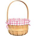 Amscan Easter Wood Chip Basket, 14"H x 9-7/16"W x 9-7/16"D, Pink