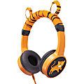 Planet Buddies Charlie the Tiger Furry Kids Headphones - Stereo - Mini-phone (3.5mm) - Wired - Over-the-head - Binaural - Circumaural - Orange 1 thumbnail image