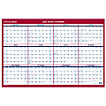 2024 AT-A-GLANCE® Vertical/Horizontal Reversible Erasable Yearly Wall Calendar, 36" x 24", January to December 2024, PM2628