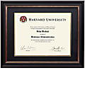 Excello Wood Photo/Document Frame, Double Mat, 12” x 15-1/4” (Matted To 8-1/2" x 11"), Black/Silver 1 thumbnail image
