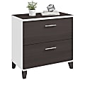 Bush Home Somerset 2 Drawer Lateral File Cabinet, Storm Gray/White, Standard Delivery 1 thumbnail image