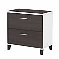 Bush® Furniture Somerset 2-Drawer Lateral File Cabinet, Storm Gray/White, Standard Delivery