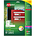 Avery® Easy Align® Self-Laminating ID Labels, 00753, Rectangle, 3-1/2" x 1-1/32", White, Pack of 50 1 thumbnail image