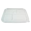 World Centric Fiber Bento Box Container Lids, 12-1/8"H x 9-13/16"W x 13/16"D, Clear, Carton Of 300 Lids