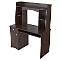 Inval Jansse 48"W Computer Desk/Workcenter With Hutch, Espresso-Wengue