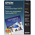 Epson® Premium Presentation Inkjet Paper, 1 Ream, Matte, White, Legal Size (11" x 14"), Ream Of 50 Sheets, 44 Lb, 97 Brightness 1 thumbnail image