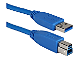 QVS - USB cable - USB Type B (M) to USB Type A (M) - USB 3.0 - 10 ft - blue