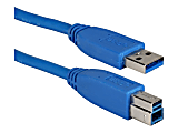 QVS - USB cable - USB Type B (M) to USB Type A (M) - USB 3.0 - 10 ft - blue 1 thumbnail image