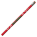 Moon Products Merry Christmas Themed Pencils, #2 Lead, Assorted Barrel Colors, Pack Of 12