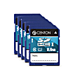 Centon Secure Digital™ Memory Cards, 8GB, Pack Of 5 Memory Cards, S1-SDHU1-8G-5-B 1 thumbnail image