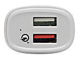Eaton Tripp Lite Series Dual-Port USB Car Charger for Tablets and Cell Phones with Qualcomm Quick Charge 3.0 Technology - Car power adapter - 30 Watt - 3 A - QC 3.0 - 2 output connectors (USB) - white