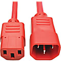 Eaton Tripp Lite Series PDU Power Cord, C13 to C14 - 10A, 250V, 18 AWG, 6 ft. (1.83 m), Red - Power extension cable - P004006ARD 1 thumbnail image