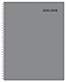 2025-2026 Office Depot® Brand Monthly Academic Planner, 8-1/2" x 11", 30% Recycled, Gray, July 2025 To June 2026 1 thumbnail image