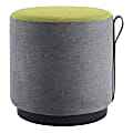 Lorell® Contemporary Round Ottoman, Gray/Green 1 thumbnail image