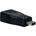 QVS Mini-USB Male to Micro-USB Female Adaptor - 1 x 5-pin Type B USB 2.0 Mini USB Male - 1 x 5-pin Type B USB 2.0 Micro USB Female - Nickel Connector - Black