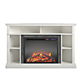 Ameriwood™ Home Overland Electric Corner Fireplace TV Stand For 50” TVs, White 1 thumbnail image
