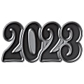 Amscan New Year's Eve 2023 Plastic Trays, 9-1/2" x 18-1/2", Black, Pack Of 3 Trays 1 thumbnail image