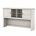 Bush Business Furniture Yorktown 60"W Computer Desk Hutch, Linen White Oak, Standard Delivery 1 thumbnail image