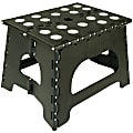 Range Kleen SS1B 1 Step Folding Black Step Stool - 1 Step - 300 lb Load Capacity - Black 1 thumbnail image