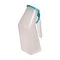 DMI® Portable Plastic Male Urinal With Cover, 1 Qt, Clear