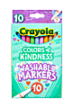 Crayola® Colors of Kindness Washable Markers, Fine Line, Assorted Colors, Pack Of 10 Markers