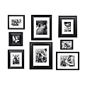 Uniek Kate And Laurel Odessa Gallery Wall Frame Set, 6-5/16” x 6-1/2”, Black, Set Of 8