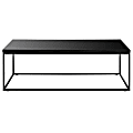 Eurostyle Teresa Rectangle Coffee Table, 15-1/2”H x 47”W x 23-1/2”D, Matte Black/High Gloss Black