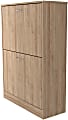 Inval 26"W Shoe Storage Cabinet, Amaretto Oak