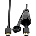 Eaton Tripp Lite Series High-Speed HDMI Cable (M/M) - 4K 60 Hz, HDR, Industrial, IP68, Hooded Connector, Black, 12 ft. - 12 ft HDMI A/V Cable 1 thumbnail image