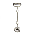 New Ridge Home Goods Martini Side Table, 26"H x 5-3/4"W x 5-3/4"D, Brushed Silver 1 thumbnail image