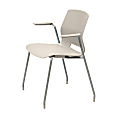 KFI Studios Imme Stack Chair With Arms, Moonbeam/Silver