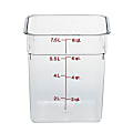 Cambro Square Food Storage Containers, 8-Quart, Clear, Pack Of 6 Containers 1 thumbnail image