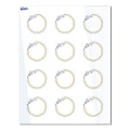 Avery® Print-To-The-Edge Labels & Sure Feed®, S00-D2Z-PRWGP10, 2" Round, Glossy White, Preprinted Gold & Navy Border & Floral Design, Pack Of 120 1 thumbnail image