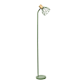 Simple Designs Industrial Farmhouse Fusion Adjustable Cage Wire Accent Floor Lamp, 55-15/16"H, Green 1 thumbnail image