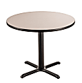 National Public Seating Café Table, 30"H x 36"W x 36"D, Gray Nebula/Black