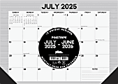 2025-2026 Willow Creek Press Academic Monthly Desk Pad Calendar, 17" x 12", Pinstripe, July 2025 To June 2026, 56943 1 thumbnail image