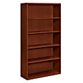 HON® Arrive 5-Shelf Bookcase, 29 1/2"H x 48"W x 24"D, Henna Cherry