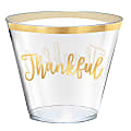 Amscan Thankful Thanksgiving Cups, 9 Oz, Clear, Pack Of 30 Cups 1 thumbnail image