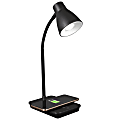 OttLite® Wellness Series Infuse LED Desk Lamp With Wireless And USB Charging, 15-1/2"H, Black