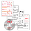 ComplyRight 1099-MISC Tax Forms With Software, 4-Part, 2-Up, Copies A/B/C, Laser, 8-1/2" x 11", Pack Of 25 Form Sets