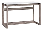 Whalen® Cecile 48”W Writing Desk, Snowdrift White/Fossil Greige Oak 1 thumbnail image
