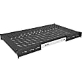 Vertiv 1U Depth Adjustable Sliding Shelf 100lbs - 1U Rack Height x 19" Rack Width x 33.60" Rack Depth - Rack-mountable - Black - Metal - 100 lb Maximum Weight Capacity