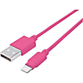 Manhattan iLynk Lightning Cable - MFi Certified - 3 ft - Pink
