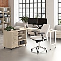 Bush Business Furniture Hustle 72"W Computer Desk and Storage Cabinet with Drawers and Shelves, Natural Elm, Standard Delivery Service, HUS008NE 1 thumbnail image